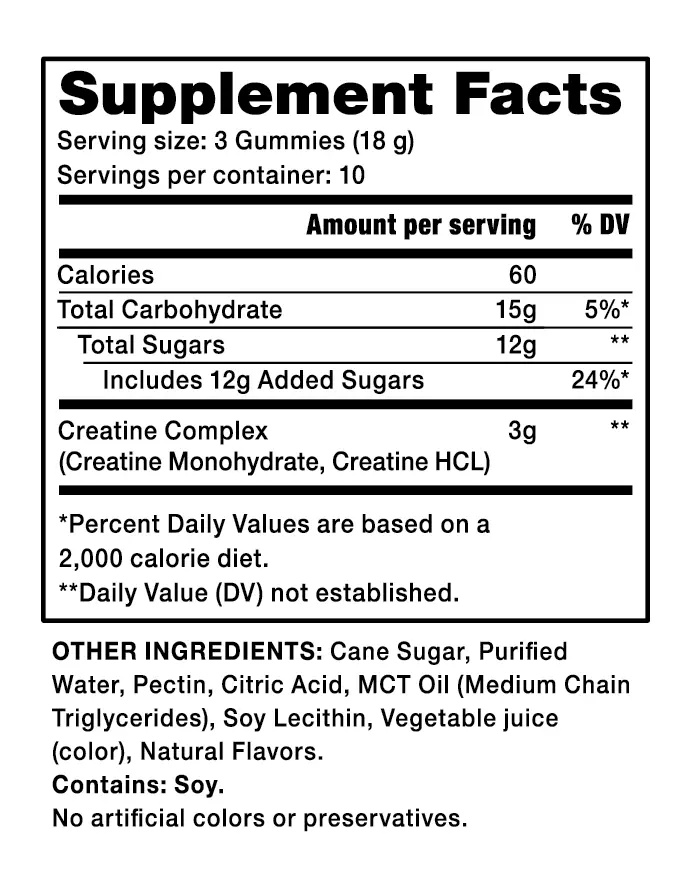 Creatine Gummies - Fruit Punch